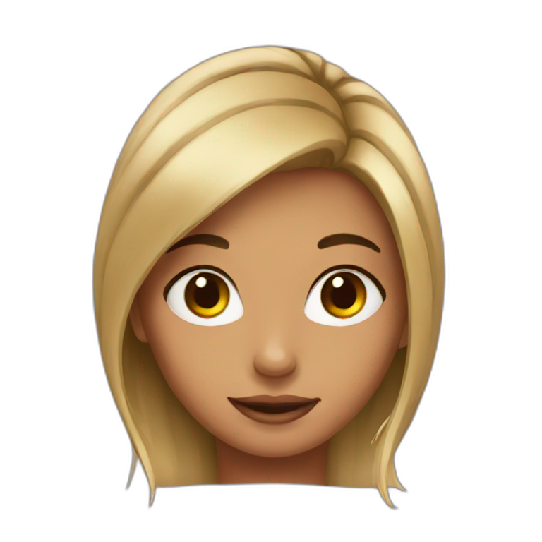 Girl with oil on her hair  emoji