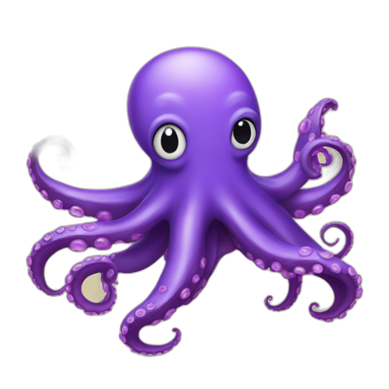 purple octopus dancing emoji