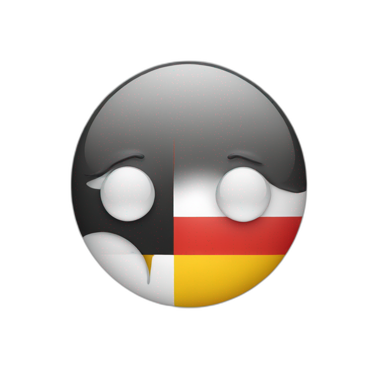 The German flag is crying emoji