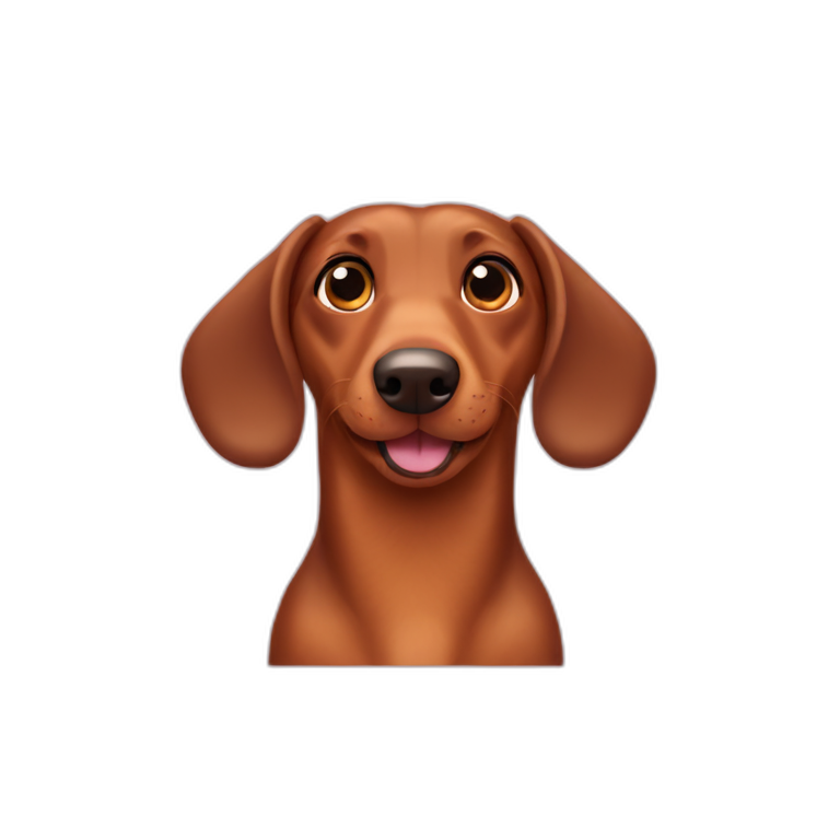 wiener dog heart eyes emoji
