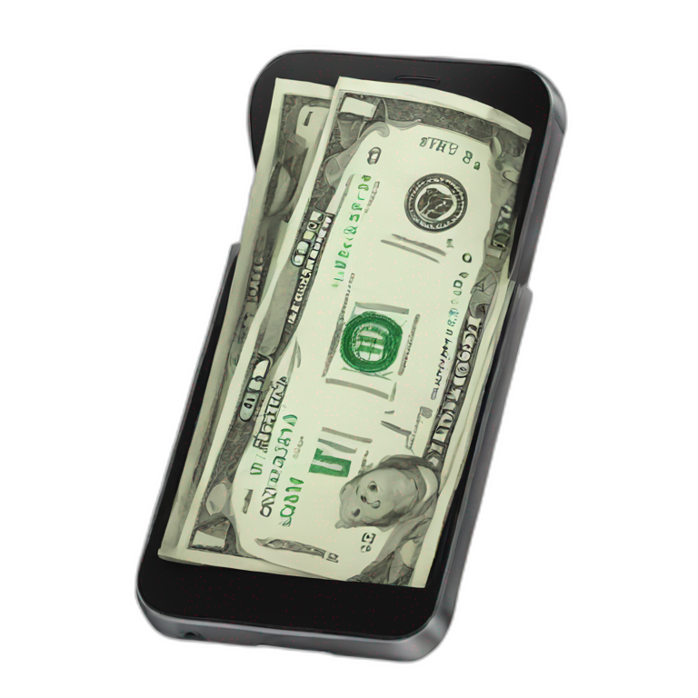 money on cell phone emoji