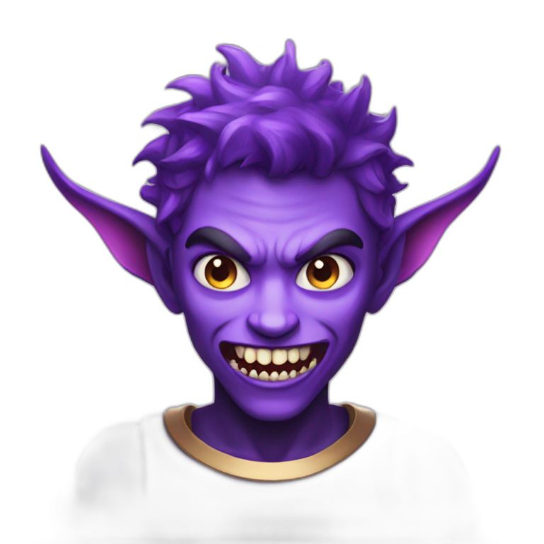 purple fairy demon boy with sharp teeth emoji