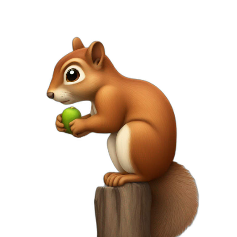 Squirrel thinker seriously  emoji