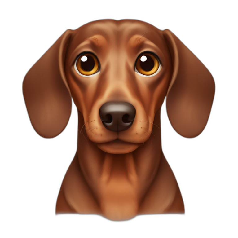 Brown dachshund emoji