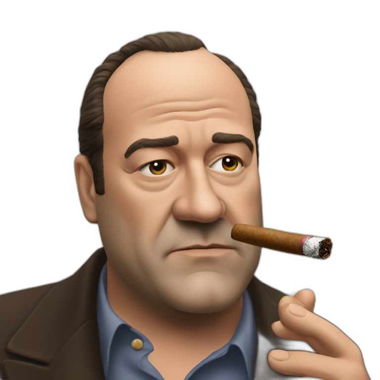 Tony soprano smoking a cigar emoji