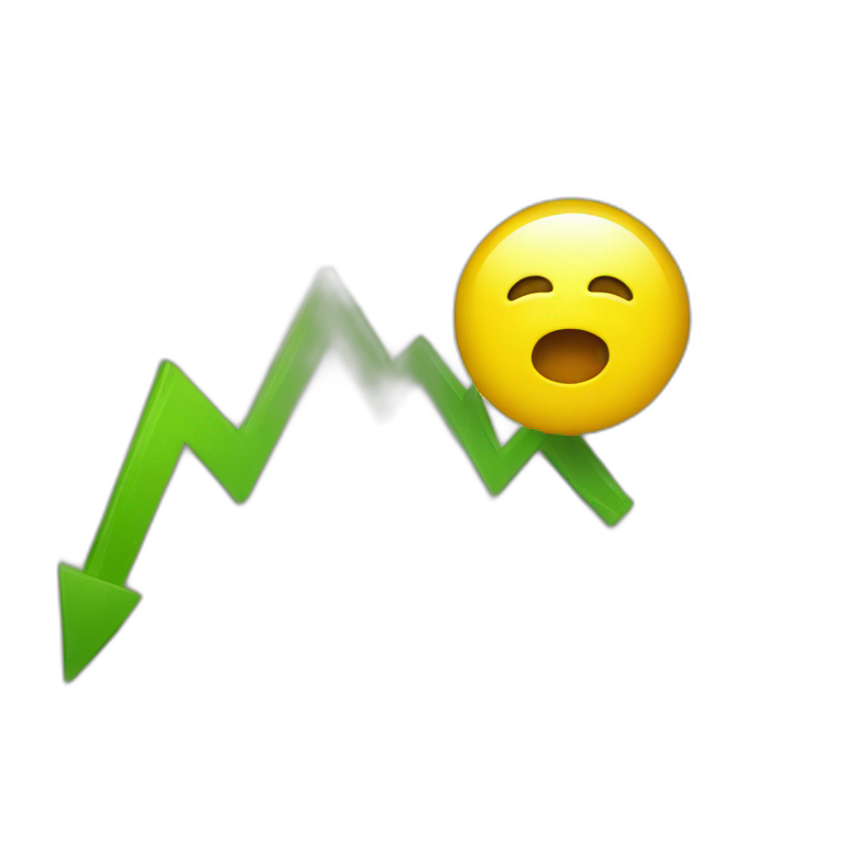 The stock market going up making money emoji