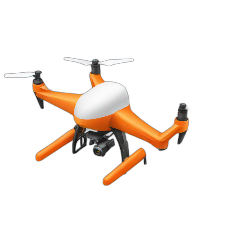 un drone color naranja  emoji