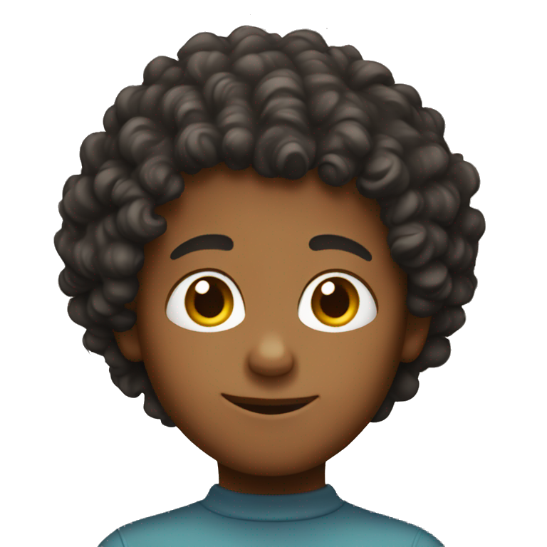 Boy with curly hair emoji