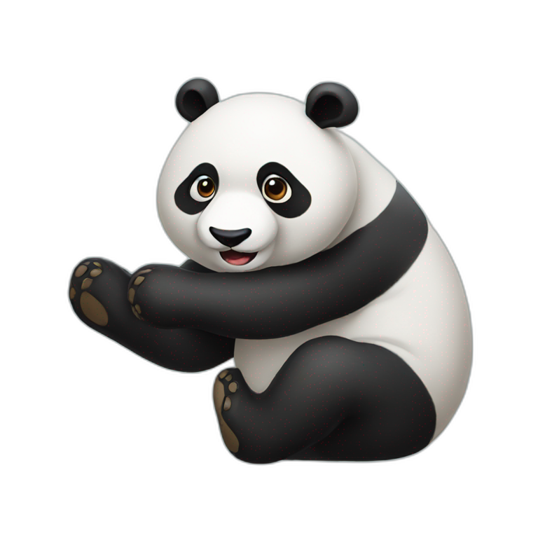 rolling panda emoji