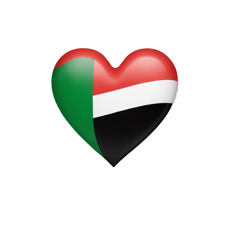 UAE flag coloured heart emoji emoji