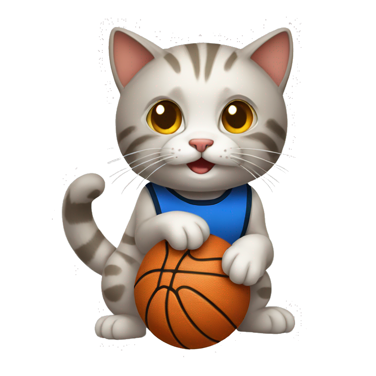 cat playing basketball emoji