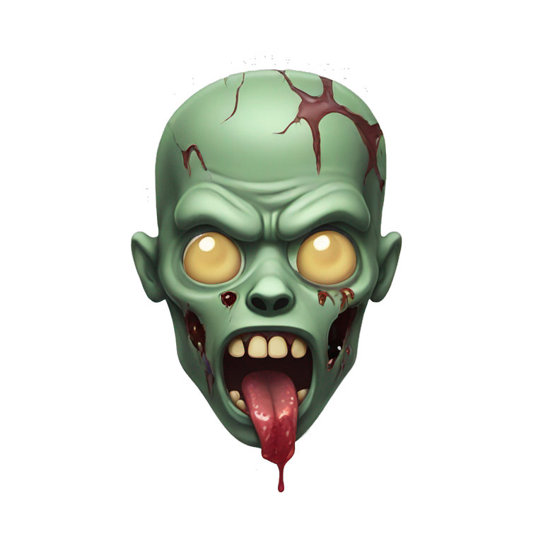 Zombie with tongue emoji
