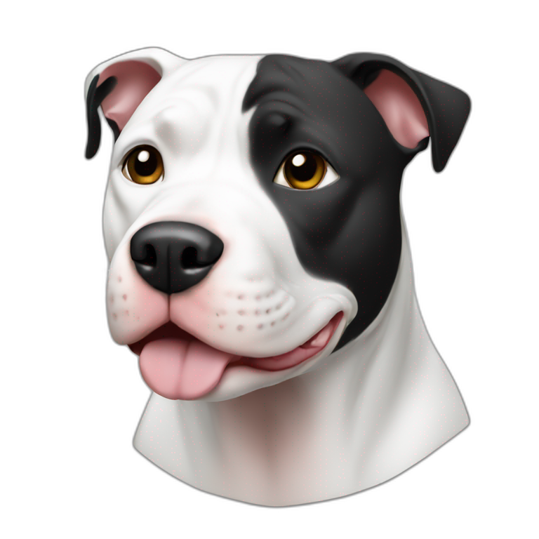 pitbull-color-black-white emoji