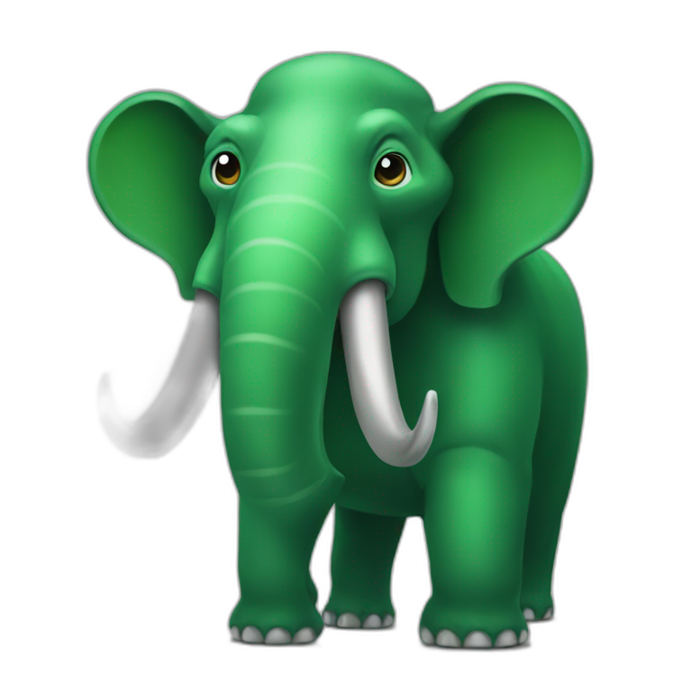 green mastodon mascot emoji