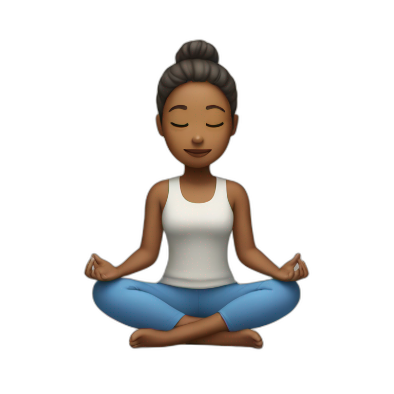 girl meditating saving the world emoji
