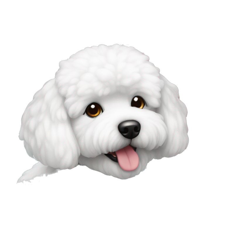 bichon frise bathtub emoji