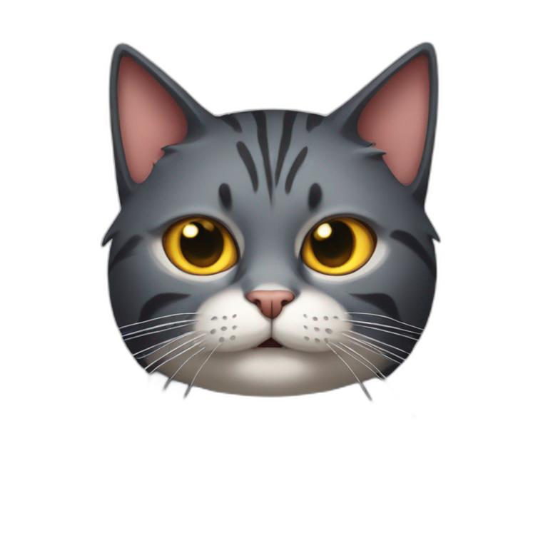 Cat with demon eyes emoji