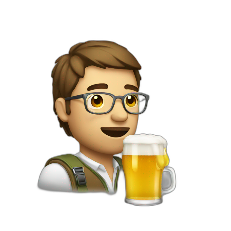 programmer drinking beer emoji