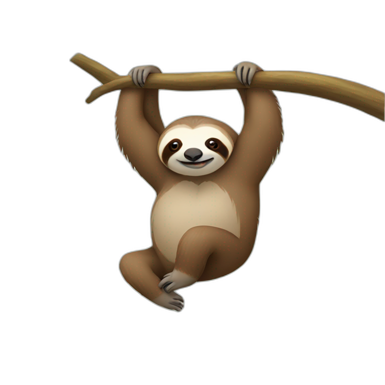 sloth hanging emoji
