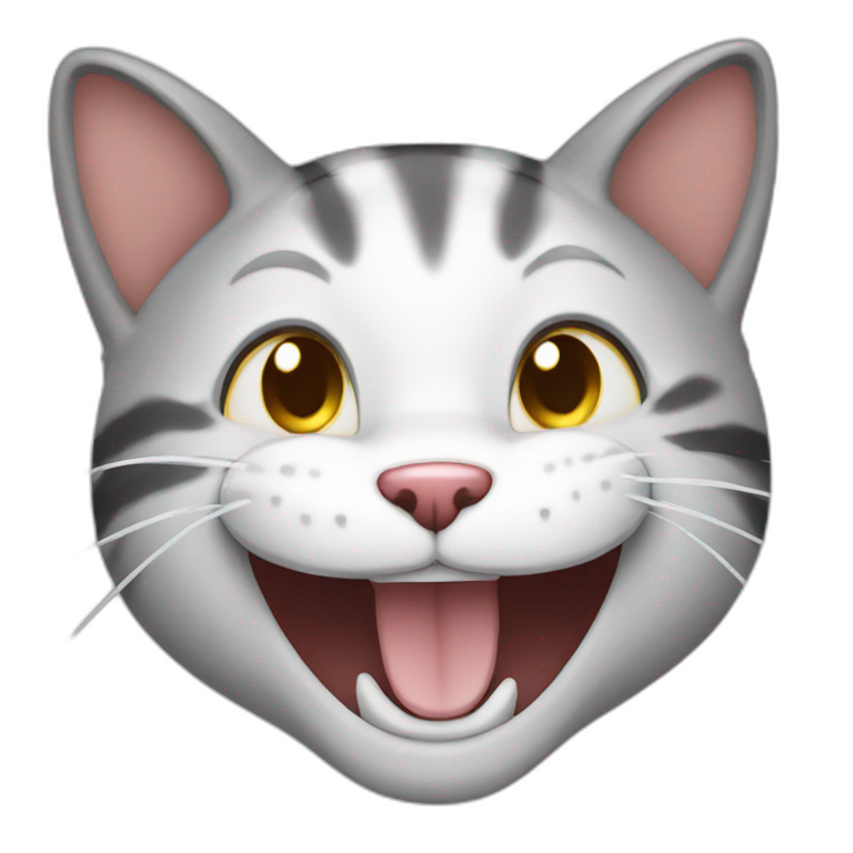 A laughing cat emoji