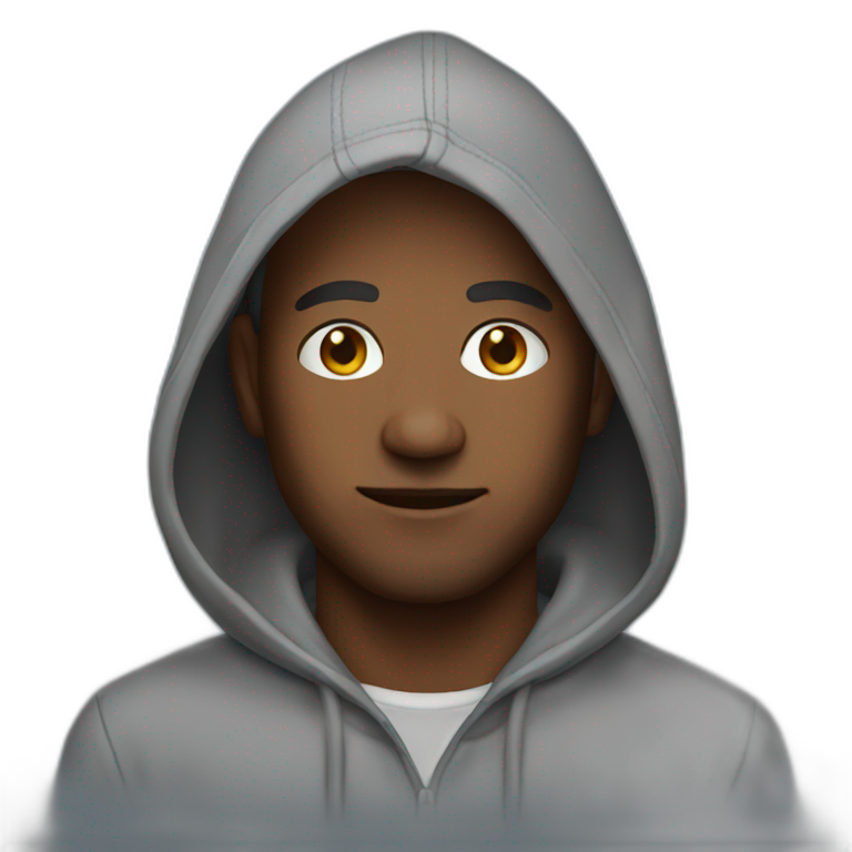 man in a hoodie emoji