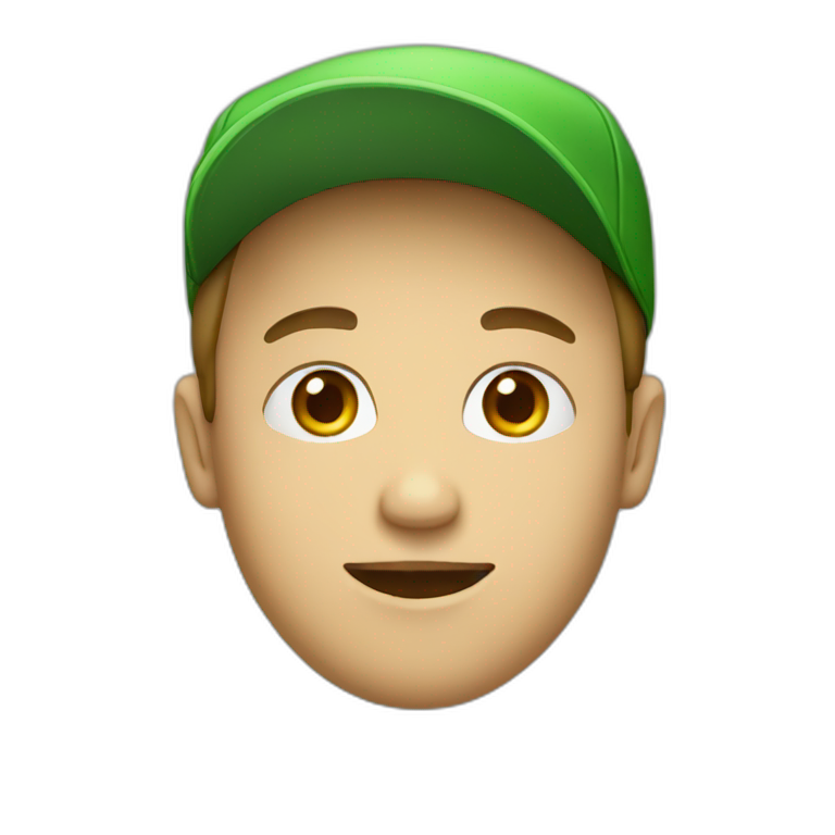 person with green hat emoji