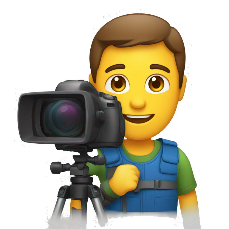 vidéaste tenant un stabilisateur et une caméra en main emoji | AI Emoji  Generator