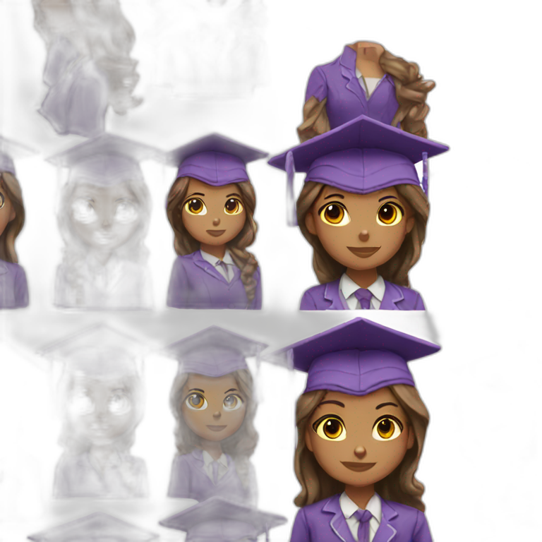 purple high school girl emoji