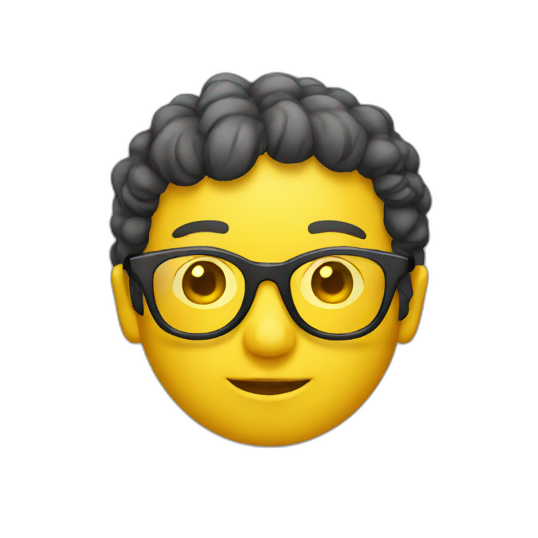 Yellow glasses emoji