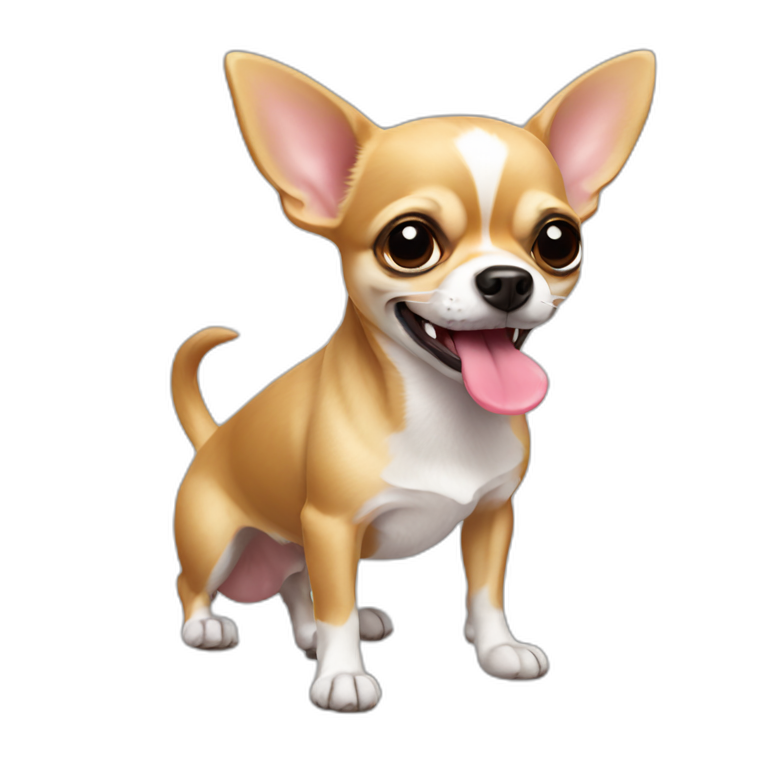 chihuahua with tongue out emoji