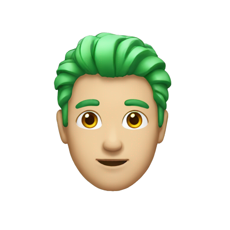 man with green hair emoji