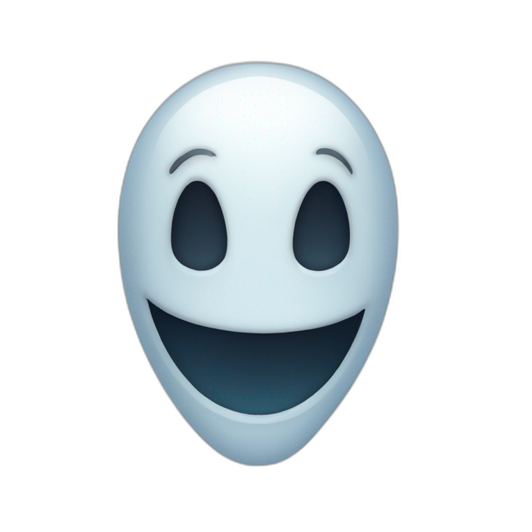 Ghost smiling emoji