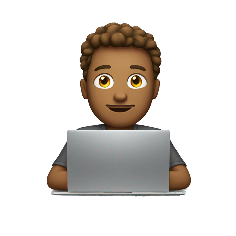 man with laptop funny emoji