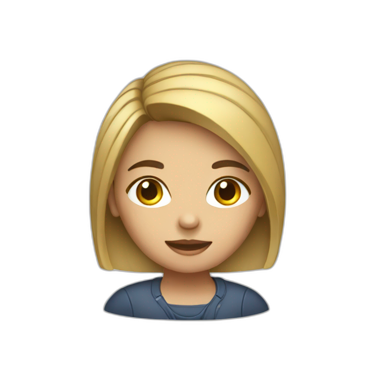 A girl who have to work on a computer emoji