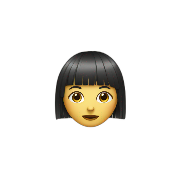 Woman with fringe  emoji