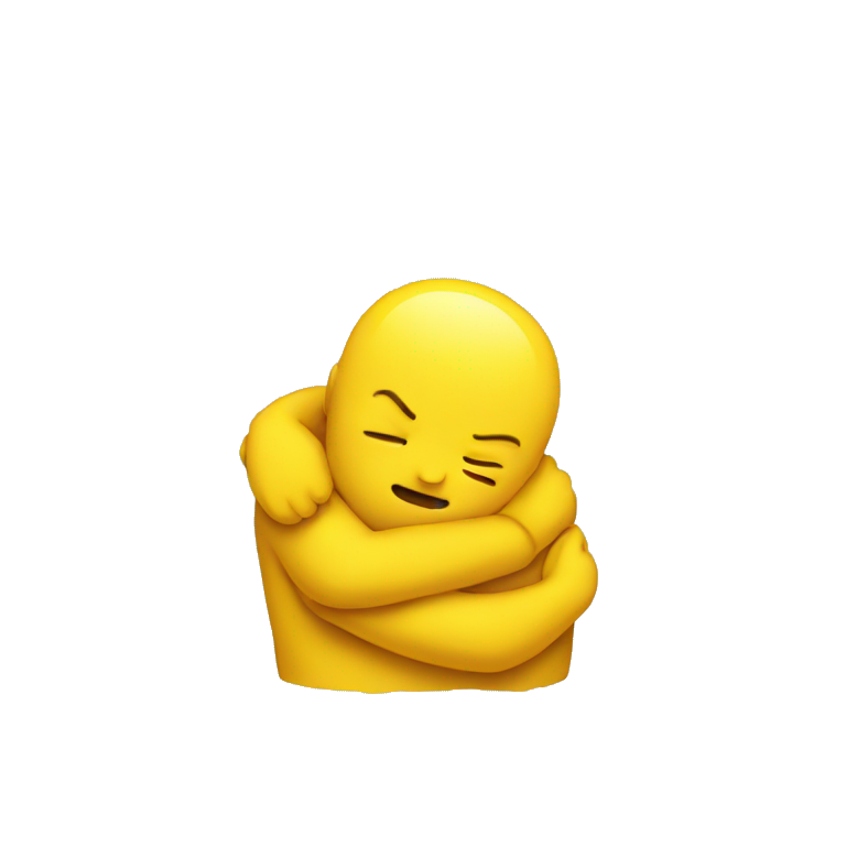 Sad hug yellow face open hug emoji