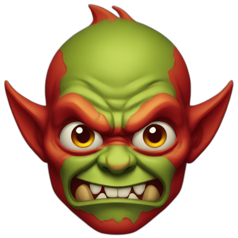 angry red goblin emoji