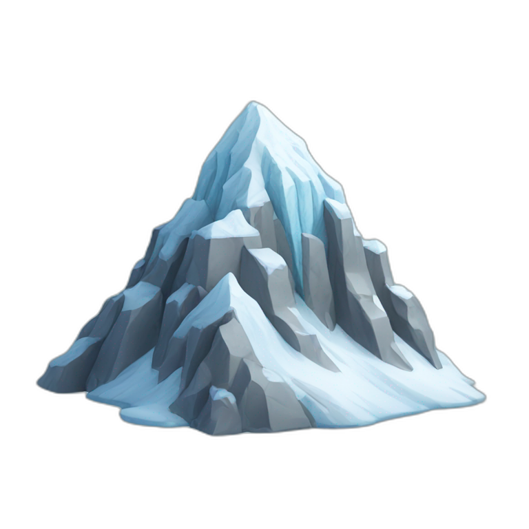 mountain ice snow peak emoji