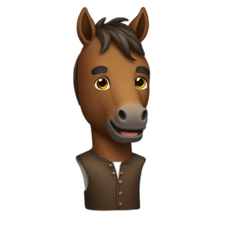 Guy with horse head emoji