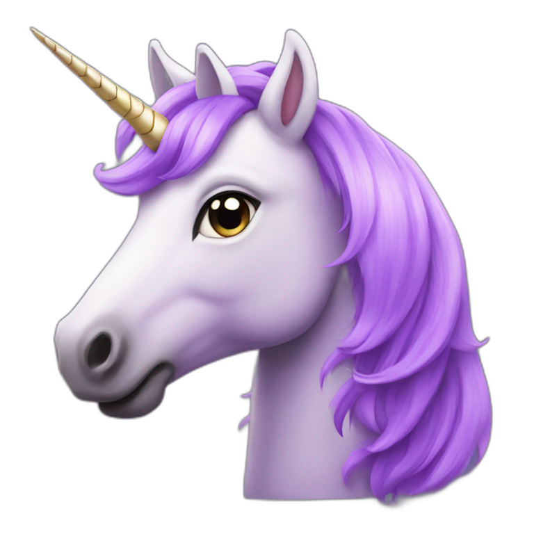 Purple unicorn emoji