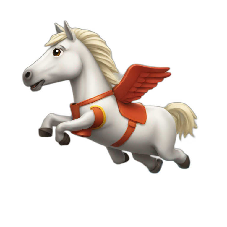 horse flying on a rocket emoji