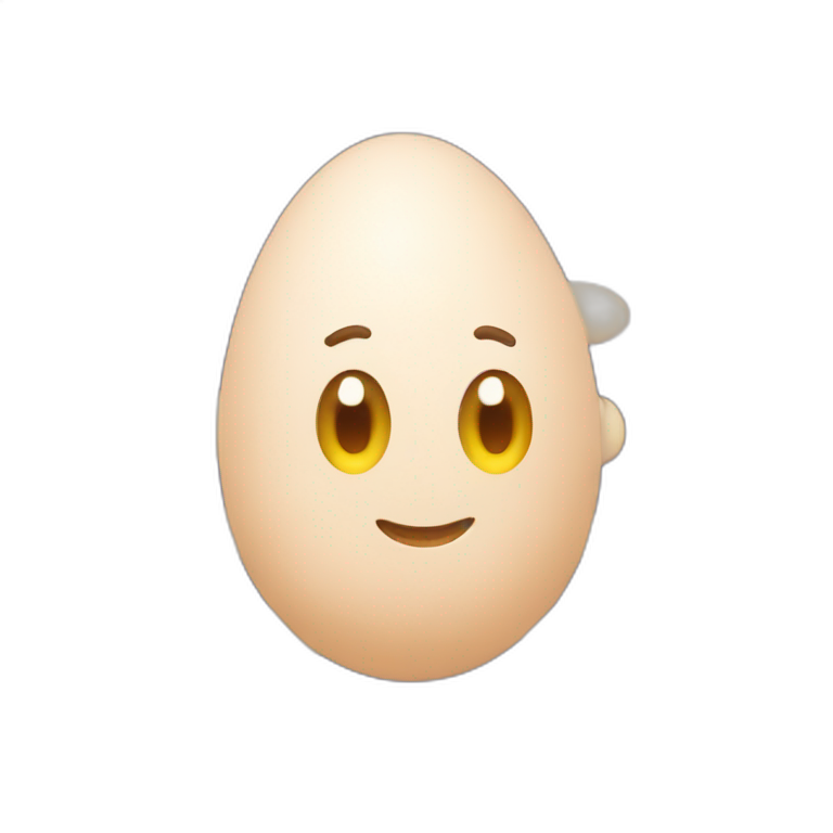 Egg with face emoji