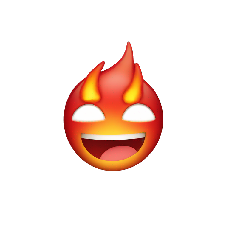 Smiling emoji with fire heart eyes emoji