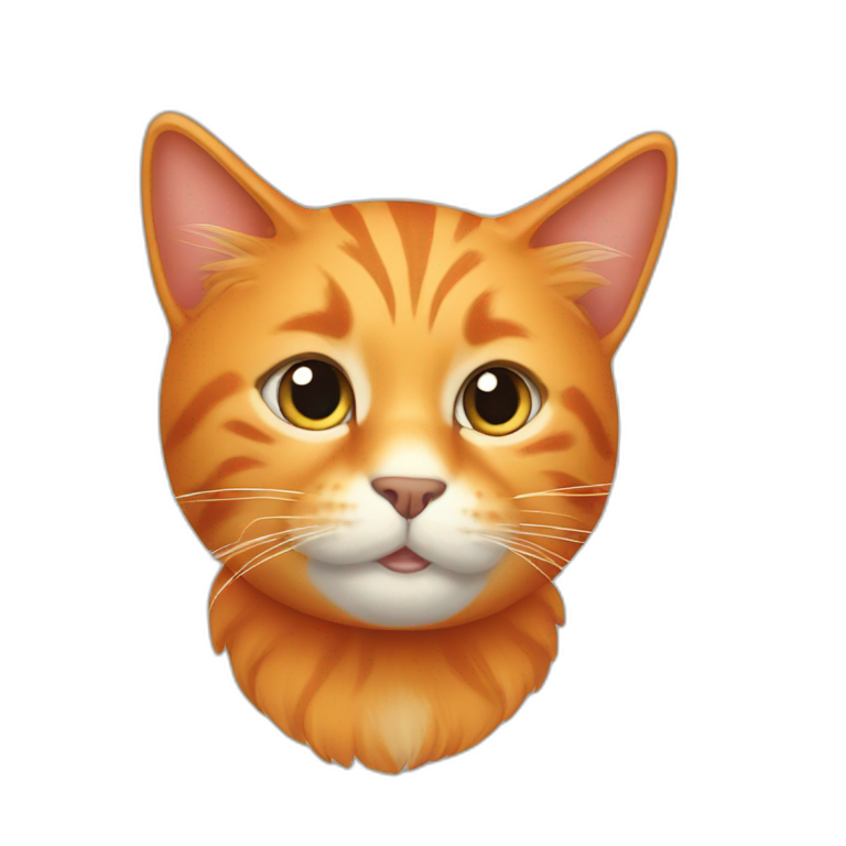 gliding orange cat emoji