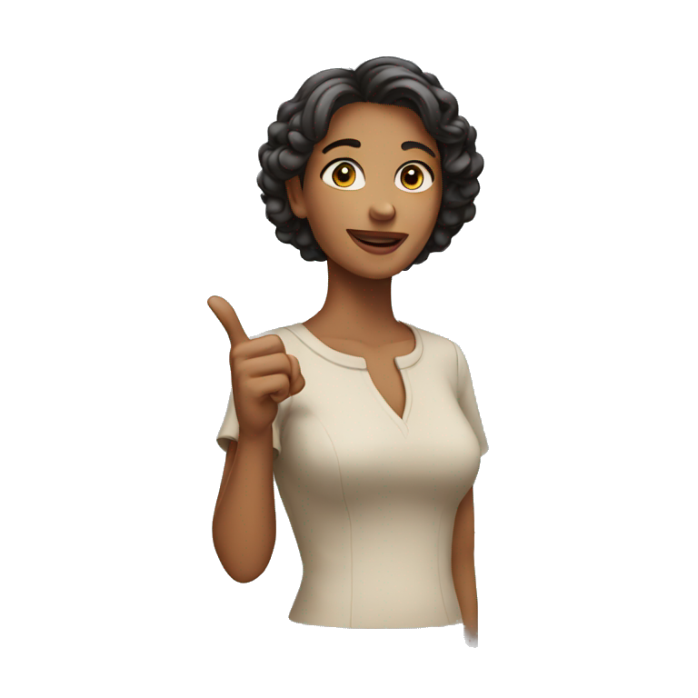 woman pointing to the side emoji