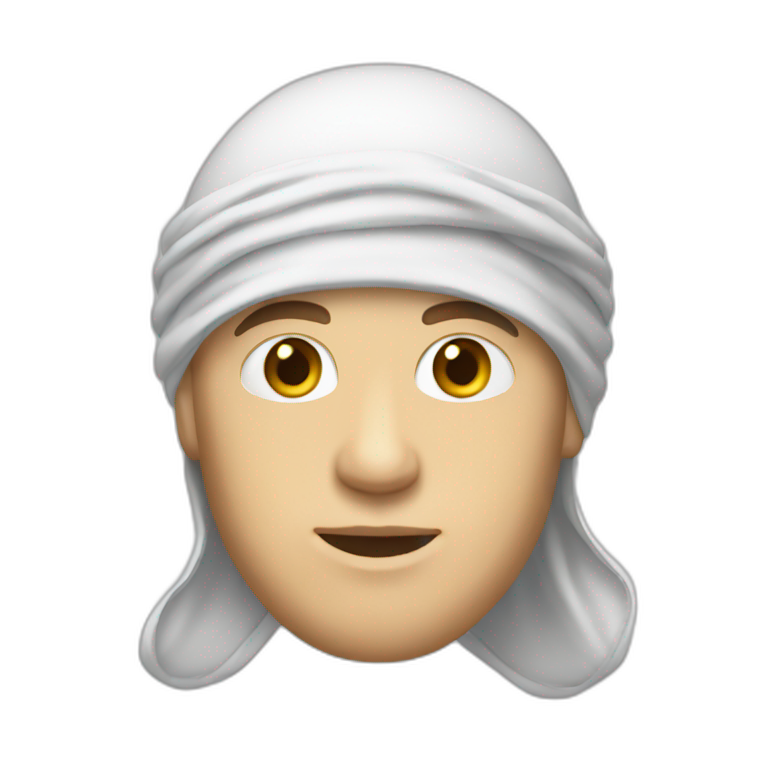 White man wearing durag emoji