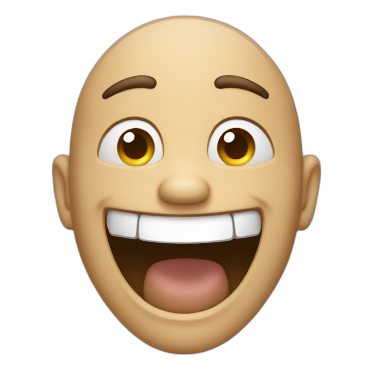 Guy laughing crazy  emoji