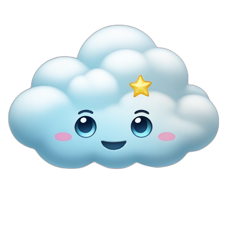 cloud and sparkle emoji