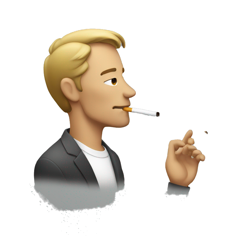 Man smoking a cigarette emoji