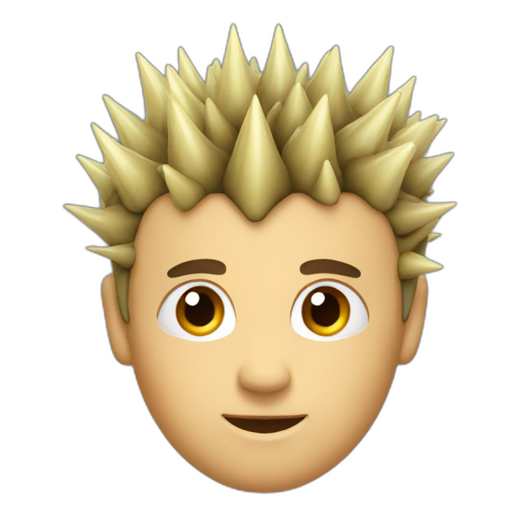 spikes on the head emoji